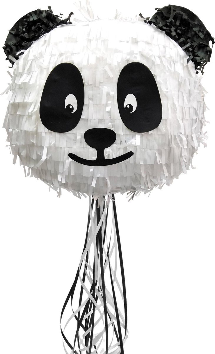 PARTYPRO - Schattige witte en zwarte panda pinata - Decoratie > Feest spelletjes